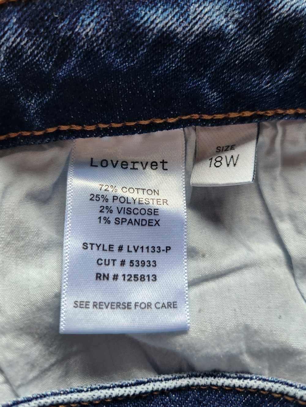 Lovervet By Vervet Mid Rise Slim Straight Crop - Picture 4 of 4
